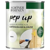 Schöner Wohnen Pep Up Outdoor Farbe weiß 1 l für Gartenhäuser Zäune