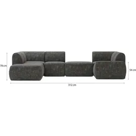 beautysofa Modularecke mit USB MALMO U