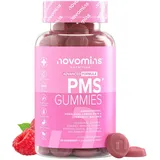 PMS Gummibärchen - mit Ashwagandha, Vitamin B6, E, D2, Dong Quai - Hormon Balance Frauen - Alternative zu PMS Kapseln & Tabletten - Glutenfrei Vitamine für Frauen - 60 Gummies - Novomins
