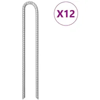 VidaXL Zeltheringe 12 Stk. U-Form 41,5 cm Ø12 mm