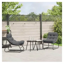 vidaXL Gartenmöbel-Set 2-tlg. Schwarz