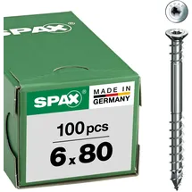 SPAX Justierschraube Flachkopf 6 x 80 mm 100 Stück