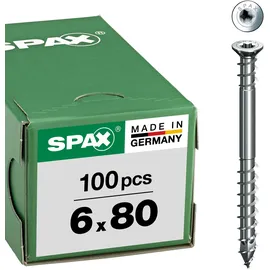SPAX Justierschraube Flachkopf 6 x 80 mm 100 Stück
