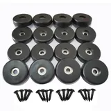 Howonder Gummifüße, Lautsprecher-Gehäusefüße, 16 Pack 40mm x 10mm, Verwendung für Gehäusefüße, Lautsprecherfüße, Road Case Füße, Möbelfüße (Schwarz)