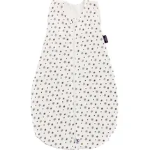 Träumeland Sommerschlafsack LIEBMICH aus Tencel, Design Weiß mit grauen Sternen, Größe 90 cm, mehrfarbig