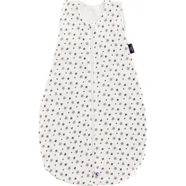Träumeland Sommerschlafsack LIEBMICH aus Tencel, Design Weiß mit grauen Sternen, Größe 90 cm, mehrfarbig