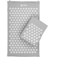 Bodhi Vital Akupressur-SET steingrau, Akupressur-Matte mit Kissen und Tasche