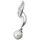 GALLAY Perlenanhänger Silber 34x8mm