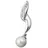 GALLAY Perlenanhänger Silber 34x8mm