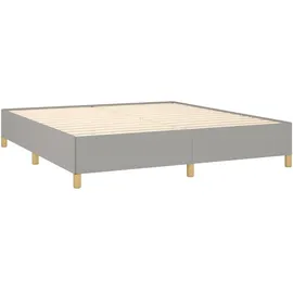 vidaXL Boxspringbett mit Matratze Hellgrau 160x200 cm Stoff1394424