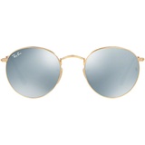 Ray Ban Round Flat Lenses RB3447N 001/30 53-21 gold/silver flash