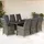 vidaXL Garten-Essgruppe 9-tlg. Grau