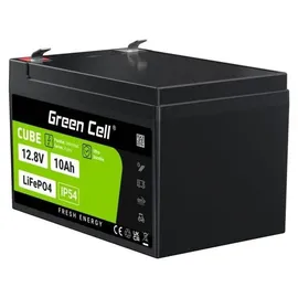 Green Cell LFPGC12V10AH LiFePO4 Spezial-Akku LiFePo-Block Flachstecker Li-Ion 12.8 V 10 Ah