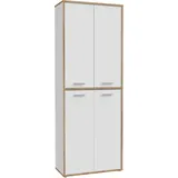 Forte Keflav Aktenschrank 84,5 x 41,5 x 226,4 cm weiß