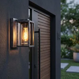 hofstein Wandlampe im modernen Look (MPNR) Schwarz/Silber