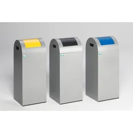 Proregal Wertstoffsammler 60 l Silber-Gelb