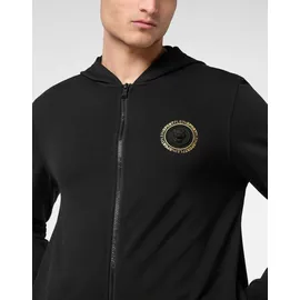 Plein Sport Tiger Kapuzensweatjacke Herren Schwarz 4XL