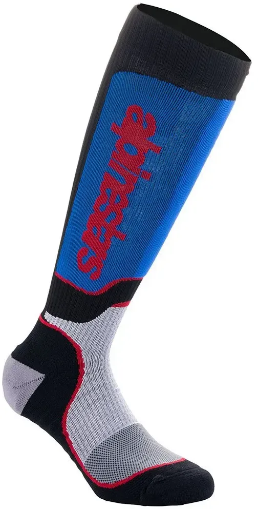 Alpinestars Mx Plus Socken - Black / White / Blue - EU 38-40 1/2