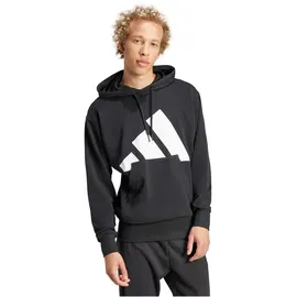 adidas Essentials Big Logo French Terry Kapuzenpullover Black / White 2XL