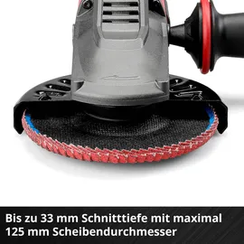 Einhell TP-AG 18/125 F Li BL-Solo ohne Akku + Zubehör