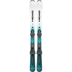 HEAD SUPERSHAPE TEAM EASY Ski Set 2025 inkl. JRS 7.5 GW CA BR 78 solid black/speed blue - 127