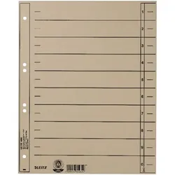 LEITZ Trennblatt A4 230g Karton grau Packung mit 100 Stück