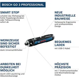 Bosch Professional GO 3 inkl. Akku 2.0Ah + Zubehör (06019H2201)