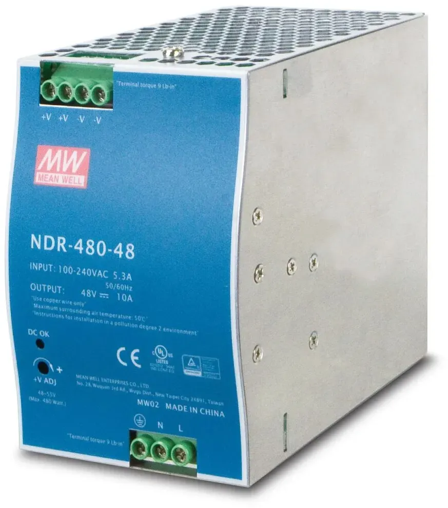 PLANET Din-Rail Power Supply (SDR-480-48) 48V, 480W, DC Single Output, (-25 ~ 70 degrees C)
