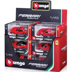 BBURAGO 15636100 1:43 FERRARI Race & Play, sortiert