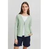Oxmo OXJonia Damen Cardigan Sweatjacke Sweatcardigan mit Raglanärmeln Verschluss mit Haken und Öse, Größe:S, Farbe:Frosty Green (155706) - S