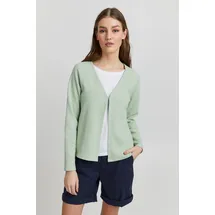 Oxmo OXJonia Damen Cardigan Sweatjacke Sweatcardigan mit Raglanärmeln Verschluss mit Haken und Öse, Größe:S, Farbe:Frosty Green (155706) - S