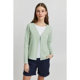 Oxmo OXJonia Damen Cardigan Sweatjacke Sweatcardigan mit Raglanärmeln Verschluss mit Haken und Öse, Größe:S, Farbe:Frosty Green (155706) - S
