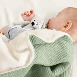 babybay Kuscheldecke 75x100 cm Waffelpiqué, jadegrün
