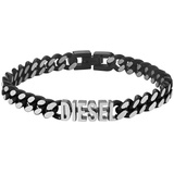 Diesel Armband Für Männer Stahl, Länge: 208mm, Breite: 7.8mm Silber Edelstahlarmband, DX1386040