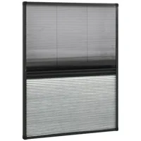 VidaXL Insektenschutz-Plissee für Fenster Alu 80x100 cm mit Jalousie