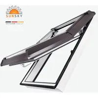Modernes Kunststoff-Dachfenster „SunSky“ und Eindeckrahmen