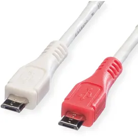Value USB-Micro-B 0,3 m Weiß