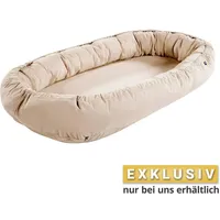 Alvi Alvi, Schlummer-Nestchen Musselin mit klimaregulierender Kaltschaum-Matratze - Sand-Beige