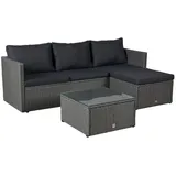dasmöbelwerk Manila Loungeset grau/schwarz