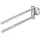 Trendline Simple Round Handtuchhalter 2-armig Grau/Silber