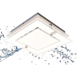 Trango LED Deckenleuchte IP44 Bad 3-Stufen dimmbar *IVY*inkl. 12 Watt 3000K Modul warm weiß