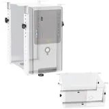 Ricoo PC Halterung unter Schreibtisch Verstellbar Computerhalterung für Untertisch TRH02-W Computer Rechner Aufhängung Tischhalterung bis 35Kg Unterbau Halter Regal Server Rack Big Tower Gehäuse Weiss