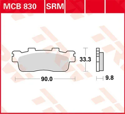 TRW Lucas Brake voering MCB830