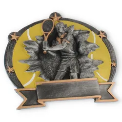 Pokalplakette Tennisspieler Resinfigur 17,0cm