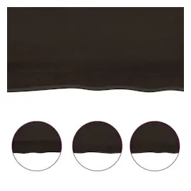 vidaXL Waschtischplatte Dunkelbraun 160x50x(2-4)cm Massivholz