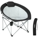 #WEJOY Strandstuhl Moon Chair Campingstuhl für Erwachsene mit Gepolsterter Getränkehalter Klappstuhl Outdoor Stuhl für Garten Picknick Festival Strand XXL