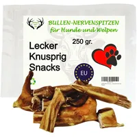 ARTISAN GIFT CO Ochsenziemer für Hunde - 100% Trockenfleisch Hundeleckerlis, geeignet für die Barf-Diät - Spitzen (Länge ca. 4 bis 10 cm) Ideal für Hunde Kleiner Rassen - 250 gr