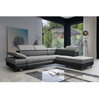 Ecksofa mit Schlaffunktion Schlafsofa Eckcouch Obsession Gewebe Kunstleder 01