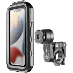 Interphone Quiklox Armor Pro Smartphone Hülle mit Halterung, schwarz