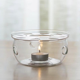 TAMUME Stövchen Crystal Clear Glas Stövchen Transparent Tee-Wärmer Teekanne Wärmer Für Teelicht Halterungen mit Tealight Geschenke Passend für 200-600ML Glas-Teekanne Glaswärmer Tee-Kerze